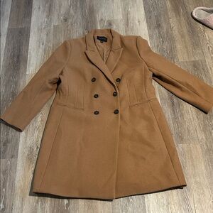 Ann Taylor Double-Breasted Tan Coat